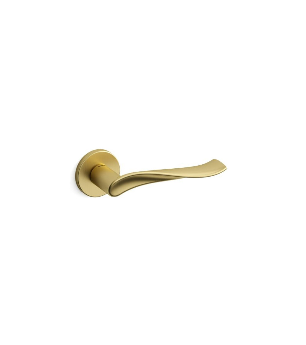 Mandelli Spin matt gold door handle design handle