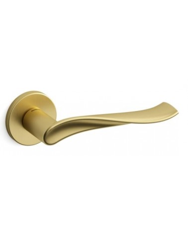 Mandelli Spin matt gold door handle design handle