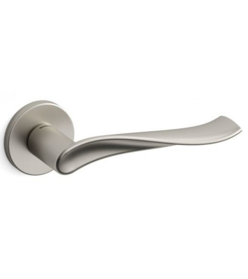 Mandelli Spin satin nickel door handle designer handle