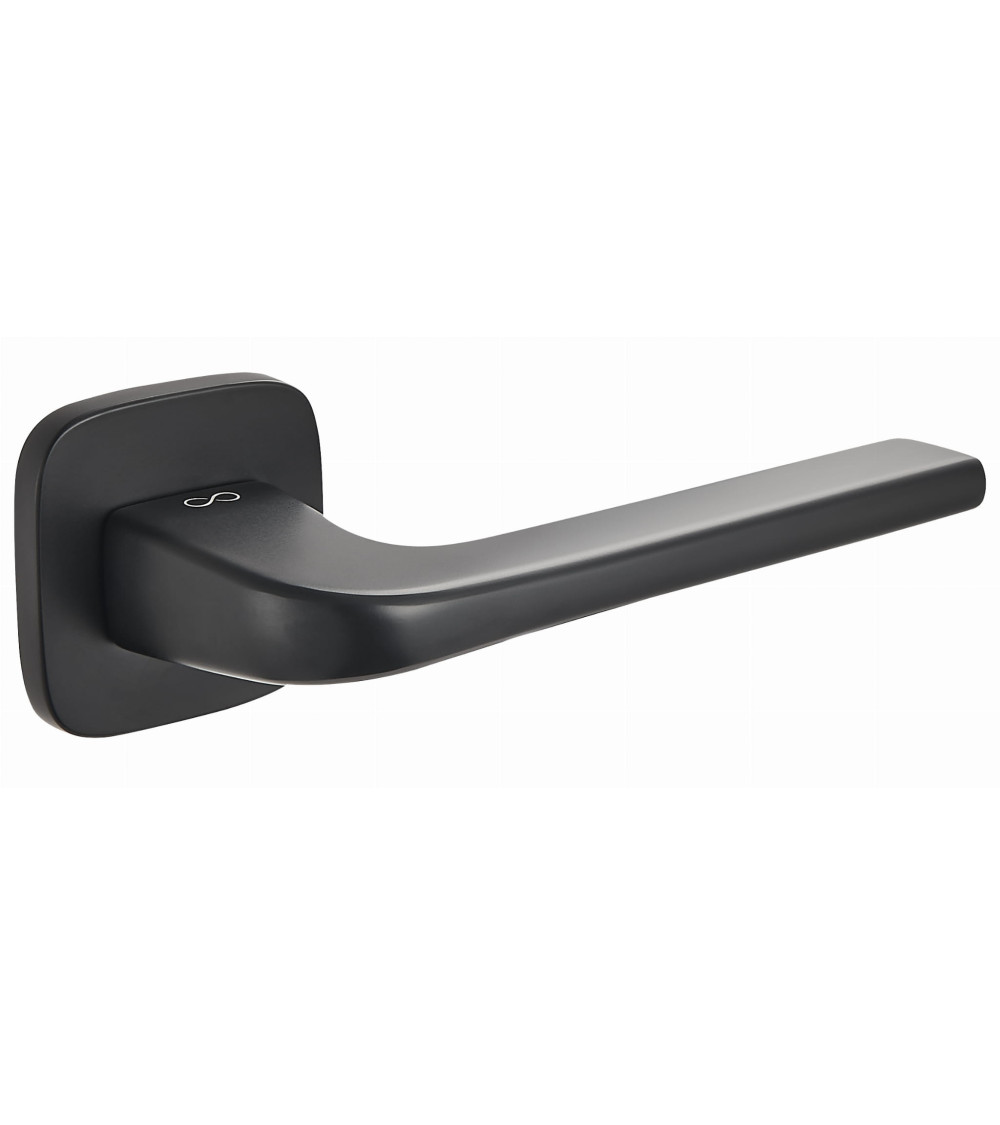 Solo black rounded door handle