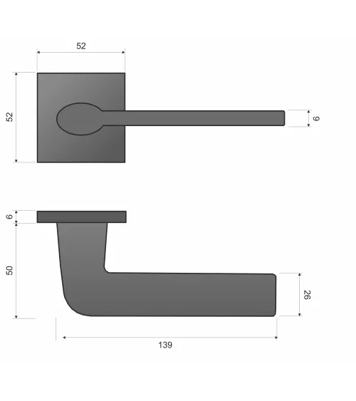 STINGER copper door handle designer hardware