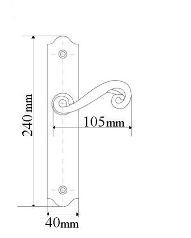 Retro matt black door handles on round roses for doors, gates and wicket gates – Charlotte Collection