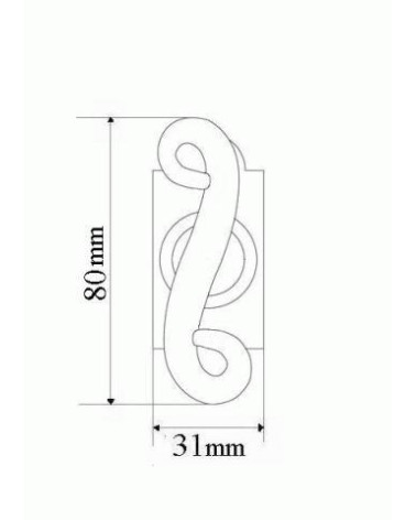 Retro matt black cremone window handle – Charlotte Collection