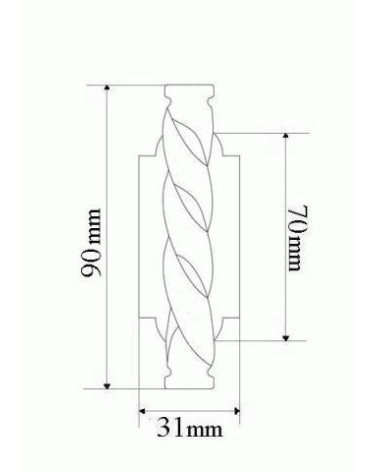 Retro matt black cremone window handle – Elisabeth Collection