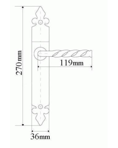 Retro matt black door handles on round roses for doors, gates and wicket gates – Elisabeth Collection