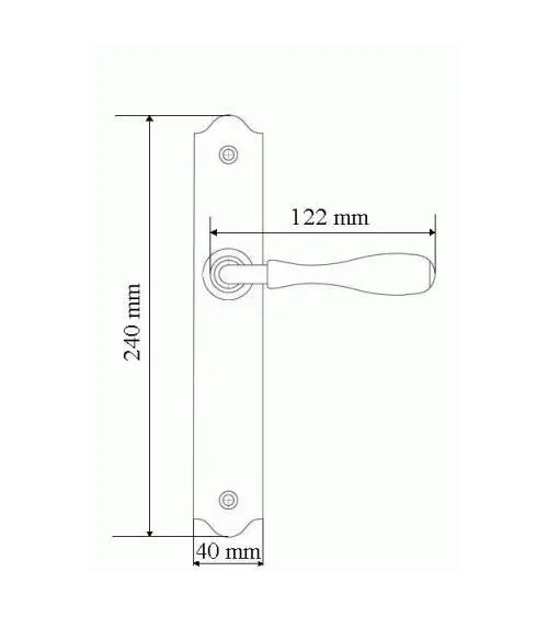 Retro matt black door handles on round roses for doors, gates and wicket gates – Joséphine Collection