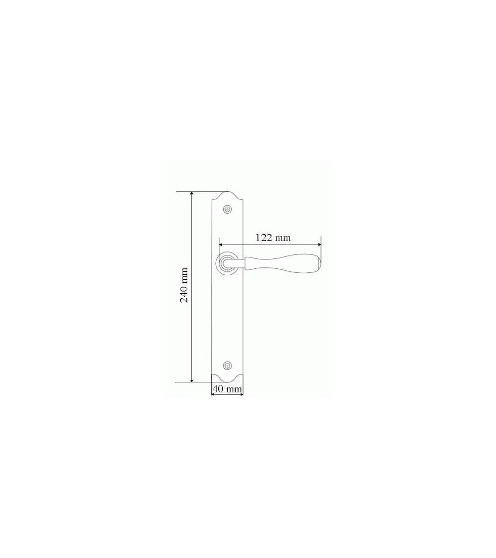 Retro matt black door handles on round roses for doors, gates and wicket gates – Joséphine Collection