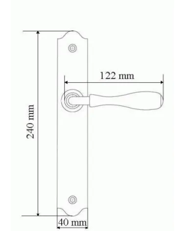 Retro matt black door handles on round roses for doors, gates and wicket gates – Joséphine Collection