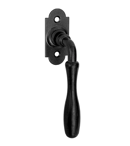 Matt black retro window handle with L-shaped lever – Joséphine Collection