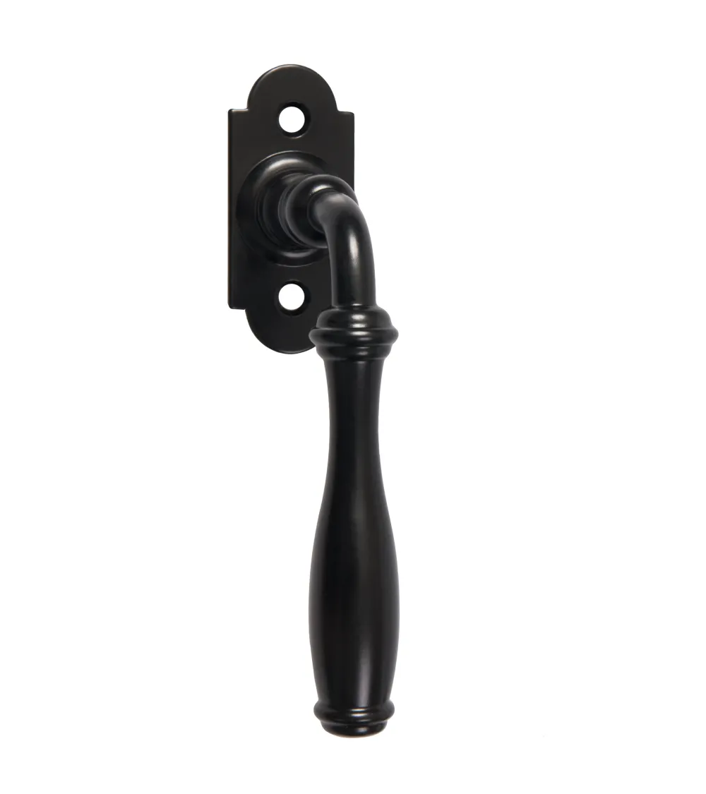 Matt black retro window handle – Marguerite collection