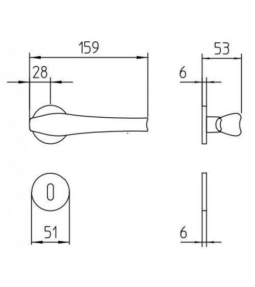 Mandelli Aqualung door handle designer handle colour 5