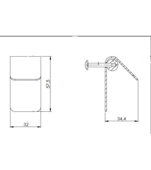 TORN-1 stainless steel/matt black furniture handle design handle