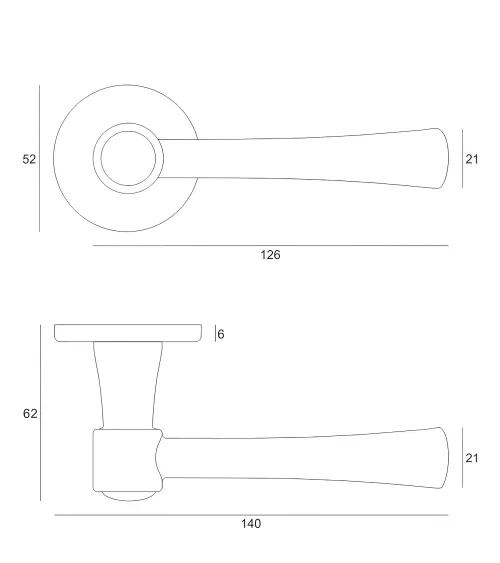 MADLEN round timeless zamak door handle design handle