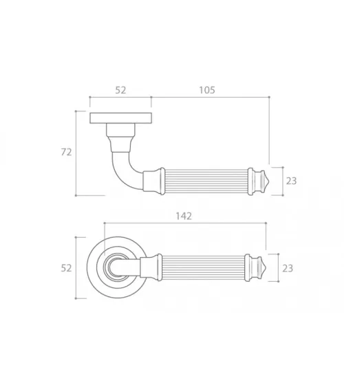 ARIA Slim textured designer door handles