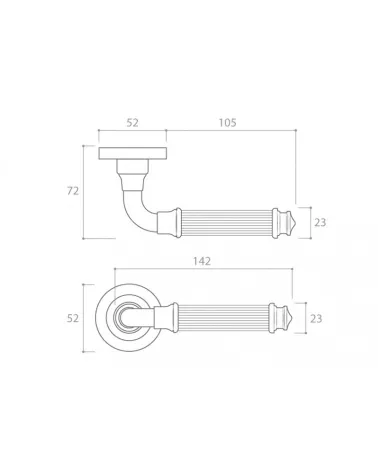 ARIA Slim textured designer door handles