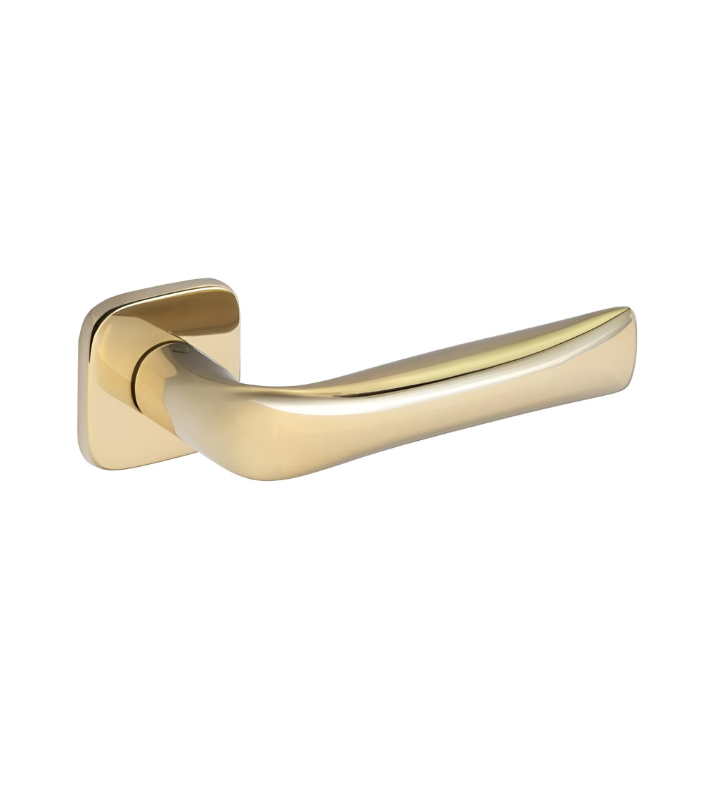 FOLD door handle in polished gold finish