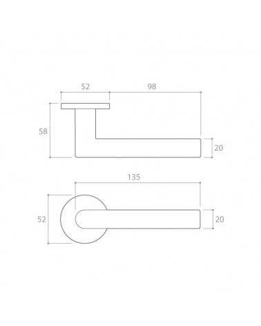 White CO ELLO Door Handle - designer handle