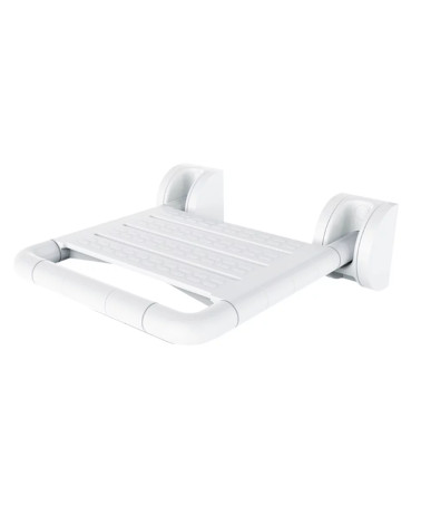 Foldable shower seat for reduced mobility without leg – White | Safety & comfort