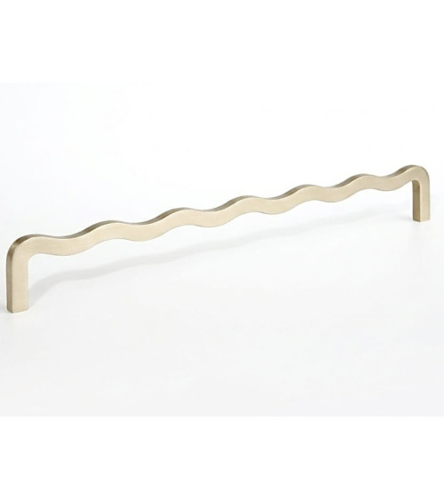 Asymmetric Bar Handle in Solid Brass – Modern Design