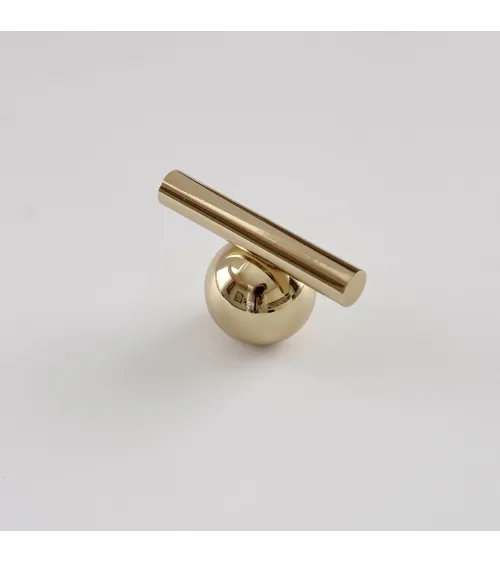 Polished brass furniture knob model 04