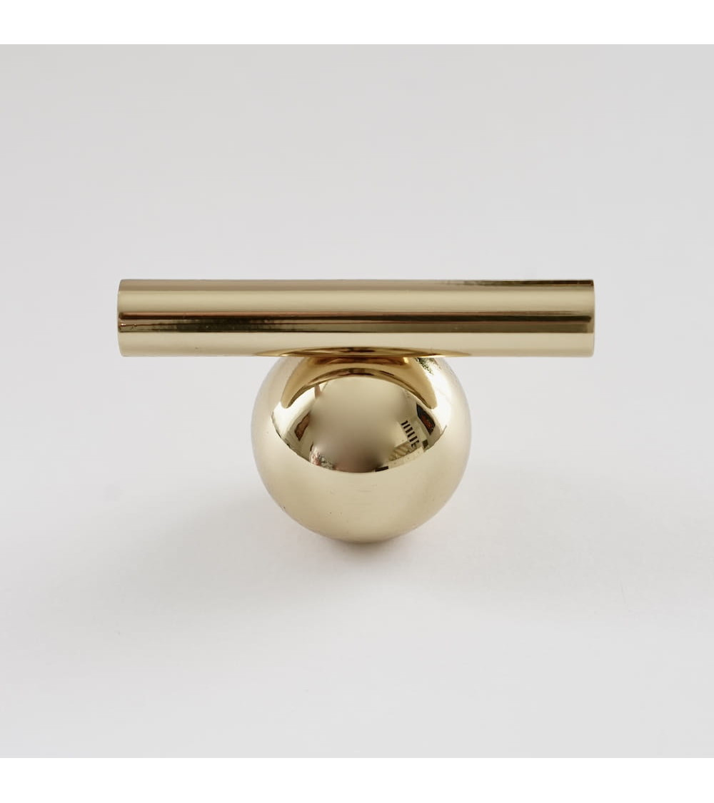 Polished brass furniture knob model 04