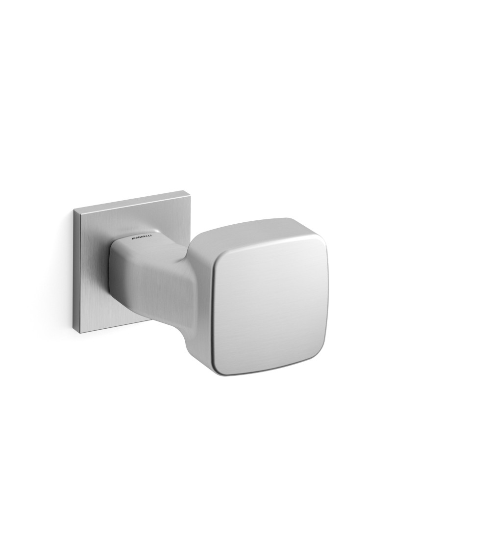 Mandelli Carrè satin chrome door knob designer handle