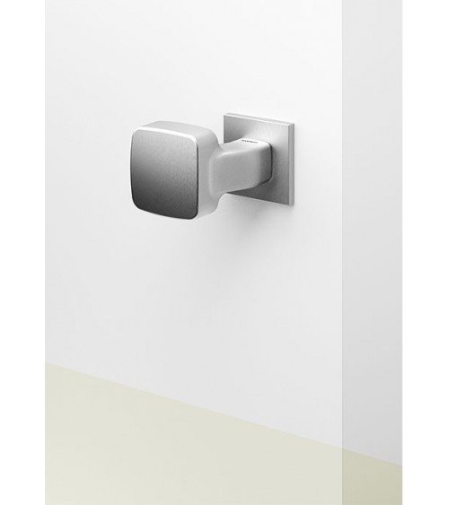 Mandelli Carrè satin chrome door knob designer handle