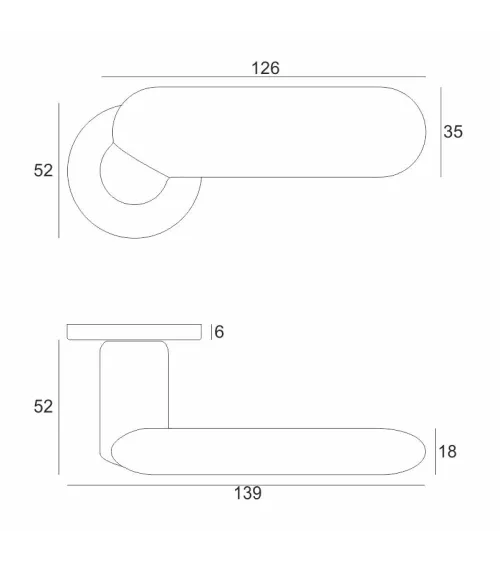 KELEDRES copper-coloured door handle design handle