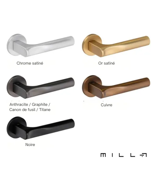 Modern design door handle in zamak TACTUS round design