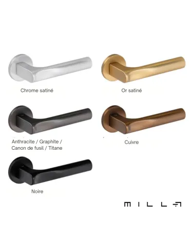 Modern design door handle in zamak TACTUS round design handle with 5 variations