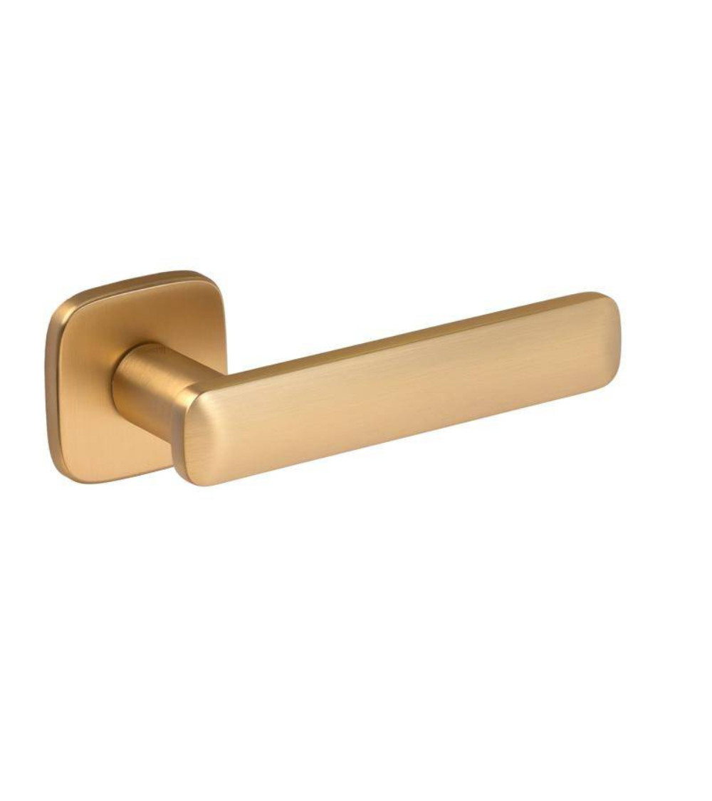 Satin gold door handle FORMA design handle