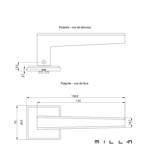 SYRINGA graphite door handle design handle