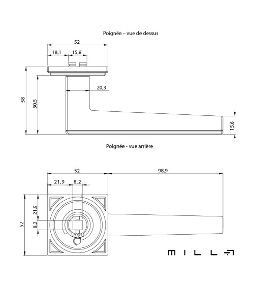 SYRINGA matt gold door handle design handle