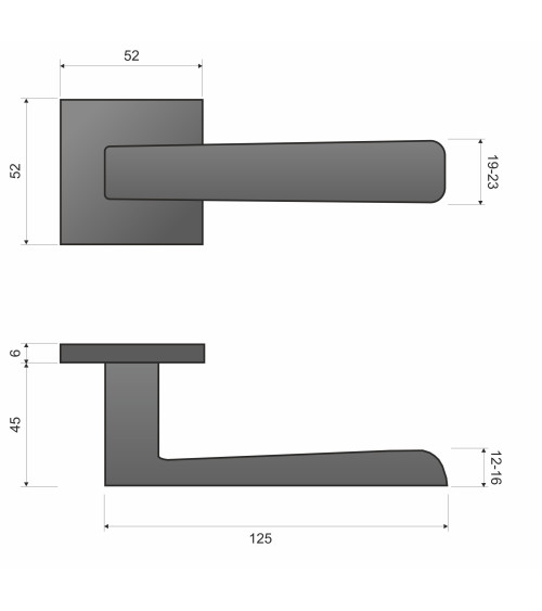 PARMA matt gold door handle design handle