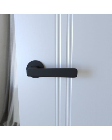 Black PARMA door handle designer hardware front view