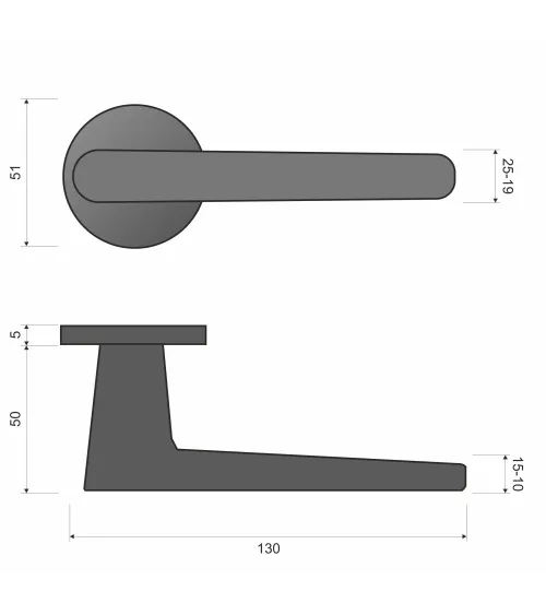 TOKYO zamak door handle design