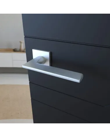 ARA satin chrome door handle design handle top view