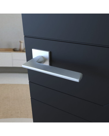 ARA satin chrome door handle design handle top view