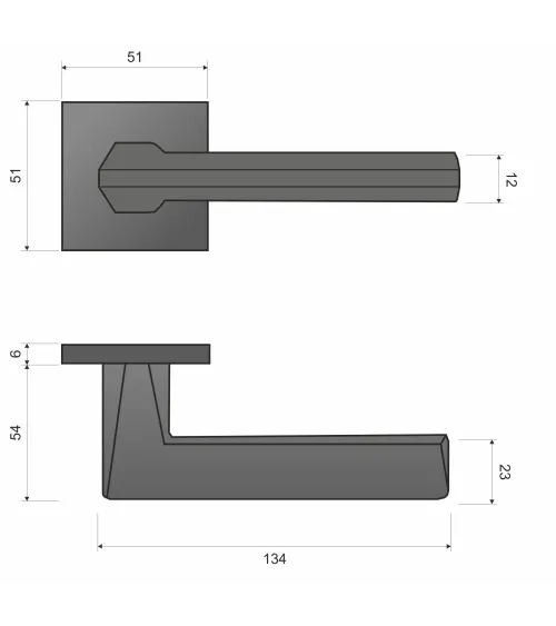 ARA satin chrome door handle design handle