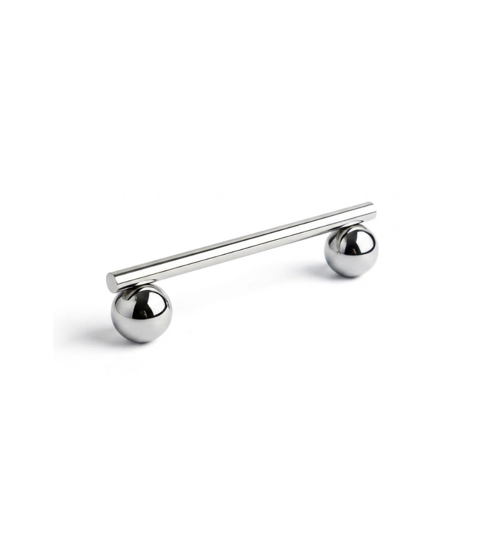 Modern Furniture Handle in Brass with Bright Nickel Finish - Model 04
