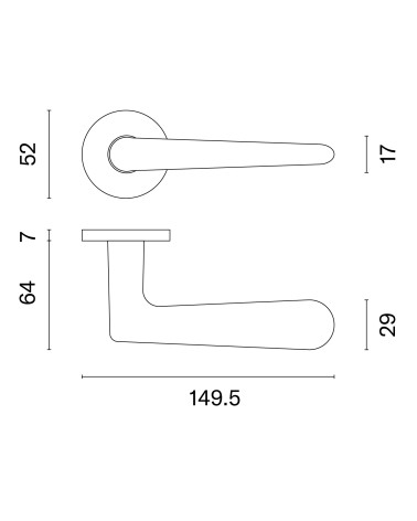 Anthracite LAVANDA door handles
