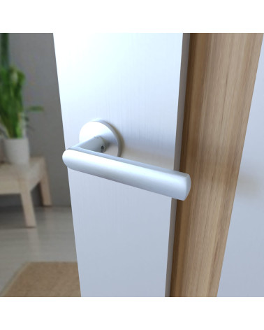 TORINO satin chrome door handle design handle angled top view
