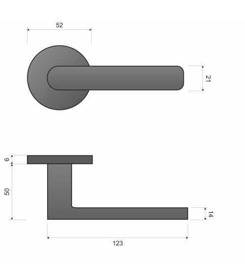 TORINO black door handle design handle