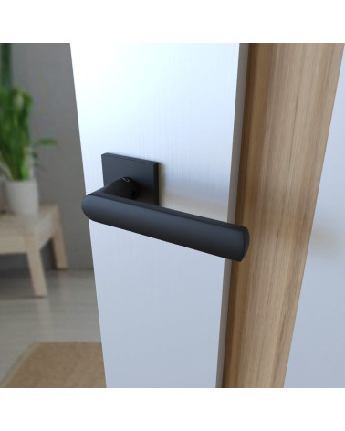 TORINO black design door handle hardware angled top view