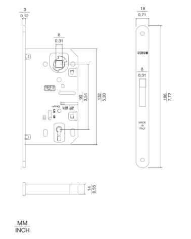 VERUM Magnetic Lock Room Key