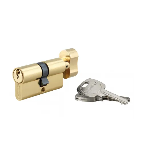 STD Brass Cylinder with a button for Lock - 3 keys - 30x30
