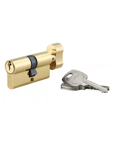 STD Brass Cylinder with a button for Lock - 3 keys - 30x30