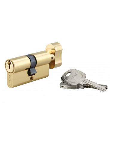 STD Brass Cylinder with a button for Lock - 3 keys - 30x30