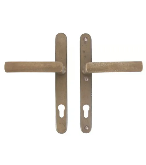 Secure Exterior Door Handle Narrow Plate 1930 Black