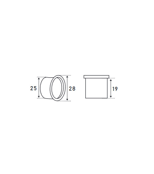 Round zamak finger pull for sliding door